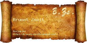 Brunet Zsolt névjegykártya