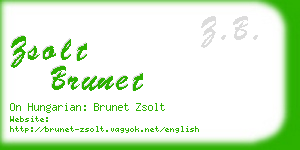 zsolt brunet business card